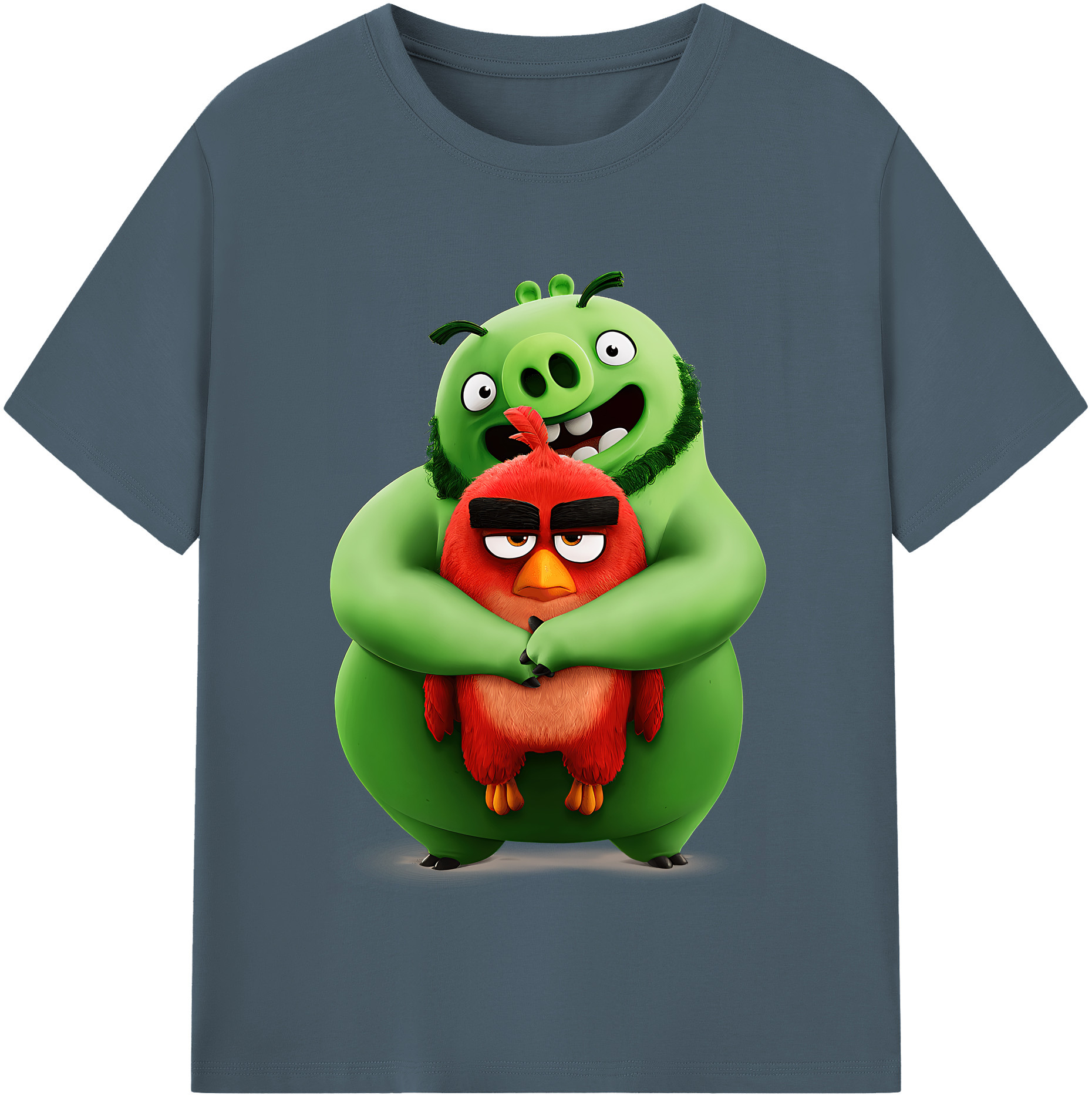 （画像用） Angry Birds アングリーバード 綿100％半袖Tシャツ（フロントプリント）
